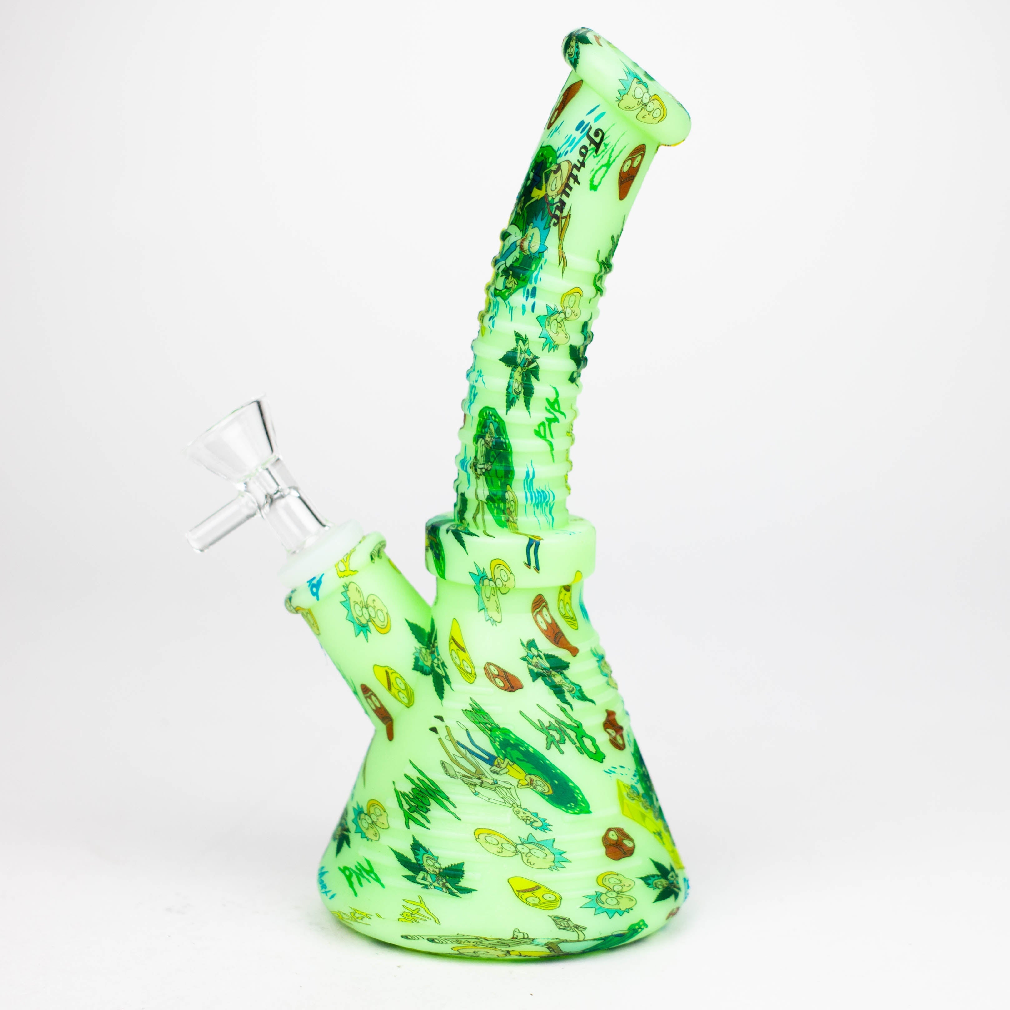 Fortune | 8.5" Angled Hydrographic Silicone Waterpipe-Assorted [SP1019P]_2