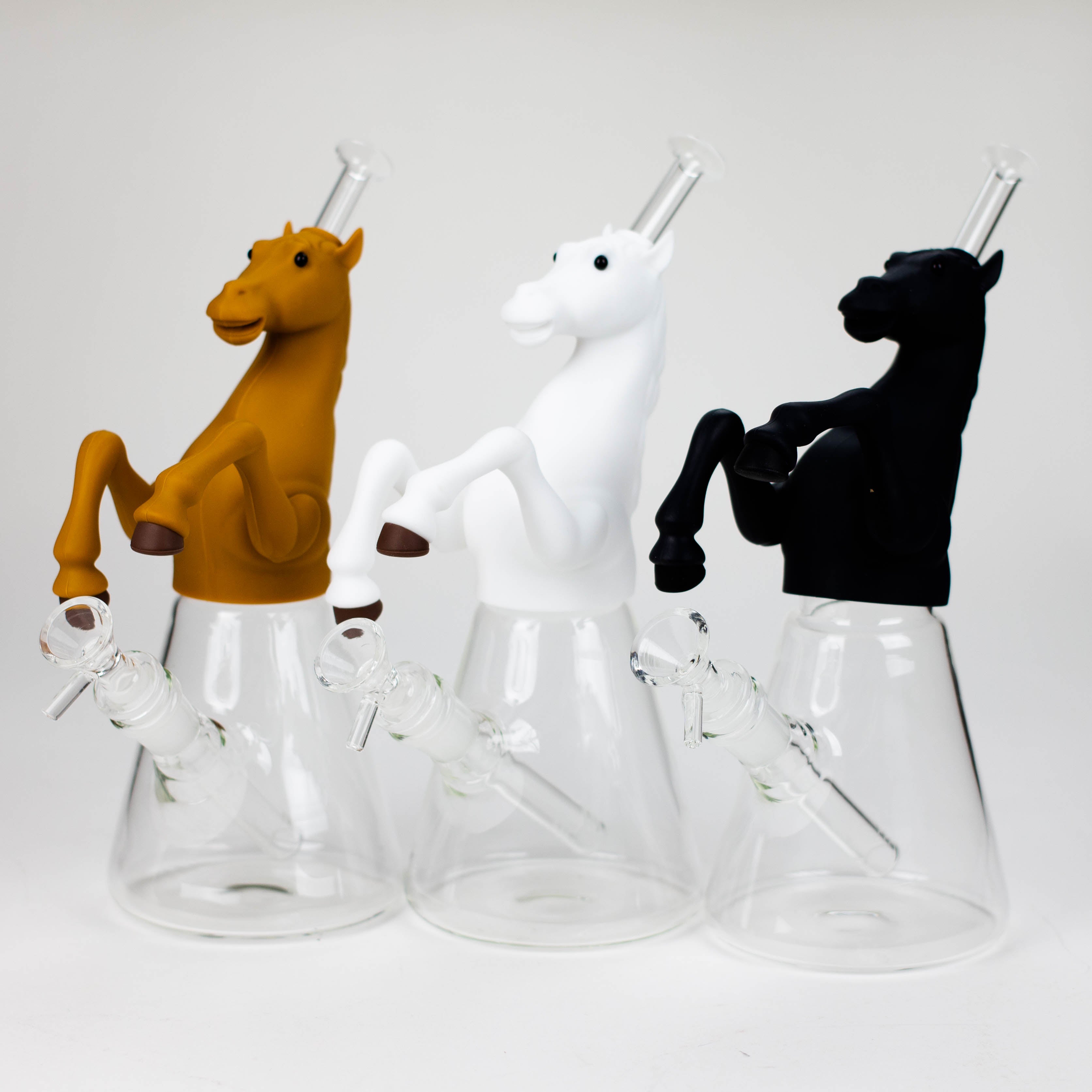 10.5" Wild horse glass water pipe-Assorted [H372]_1